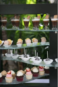 A unique display of desserts takes center stage Image provided by Kevin Covey Weddings and Events