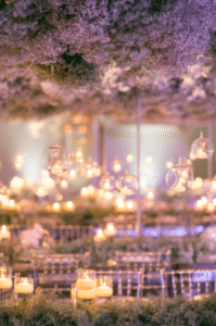 Dreamy lavender flowers fill the air Image provided by White Lilac Event Design
