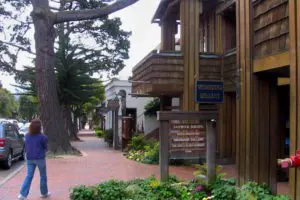 Lush plantings and brick walkways invite visitors to stroll, fully enjoying the scenery.