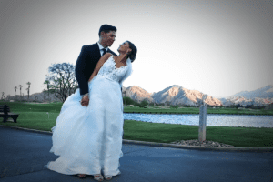 Alyssa and Josh - Real Wedding - Godfather Films - WeddingCompass.com