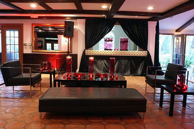 Reception lounge design for wedding