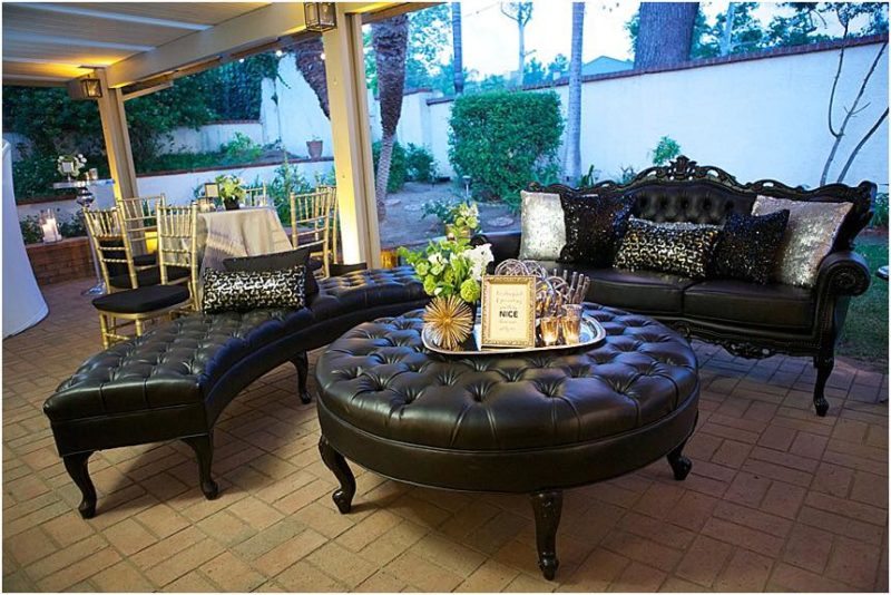 This setting showcases a baroque feel with a modern twist by using current accessories and textures in toss pillow you can change the style to make it current. - Kevin Covey - Christine Bentley - Reception Lounge