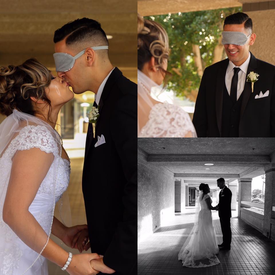 See each other first time-blindfold-emotion picture studio - WeddingCompass.com